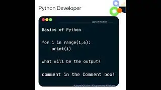 Basics of Python Range Function in For Loop #python  #loops #function  #developer #Upgrade2Python