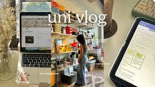 UNI VLOG 🧸 productive days in uni, cram and study with me, taking notes, life as a student-youtuber