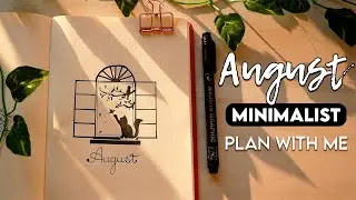 Minimalist Plan With Me | August 2023 Bullet Journal Setup - Beginner Friendly