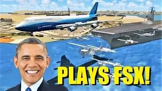 President OBAMA Plays Flight Simulator X! (Multiplayer Encounter)