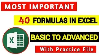 40 Most Useful Excel Formula and Functions - Excel formula in hindi | Formula tutorial