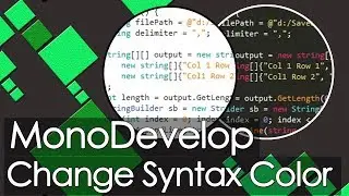 how to change syntax highlighting color scheme of MonoDevelop.