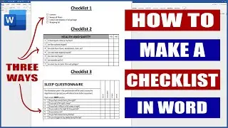 How to Make a Checklist in Word | Microsoft Word Tutorials