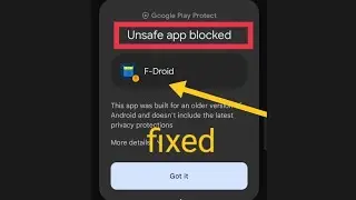 Unsafe app blocked  Google play protect warning fixed ! ( Hindi )