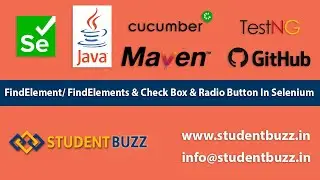 FindElement/ FindElements || Check Box & Radio Button || Selenium WebDriver || StudentBuzz