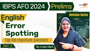 IBPS AFO 2024 || Top 100 Important Questions of English || Error Spotting  || Day 2