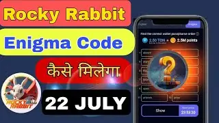 Rocky Rabbit Enigma Code 22 July | Rocky Rabbit Today Enigma Code