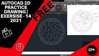 AutoCAD 2D Practice Drawing | Exercise 14- Beginner to Advance Tutorial | Free Practice drawing 2021