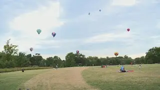 Hot air balloons fill the skies for the Great Forest Park Balloon Race