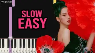 JISOO - FLOWER | SLOW EASY Piano Tutorial by Pianella Piano