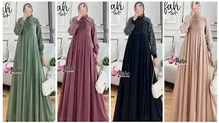 trendy gamis set jilbab 2024✨ abaya muslimah terbaru✨trends busana viral 2024✨new model abaya design