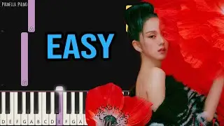 JISOO - FLOWER | EASY Piano Tutorial by Pianella Piano