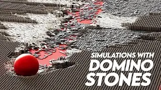 DOMINO Stones Simulation Fun with Cinema 4D 2024.2