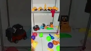 Balloons, contractor cars and colorful balls part 62 #shorts #balloons #contractor