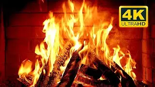 🔥 Cozy Fireplace 4K (12 HOURS). Fireplace with Crackling Fire Sounds. Fireplace Burning 4K