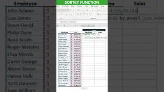 How to sort data with dynamic array function SORTBY 