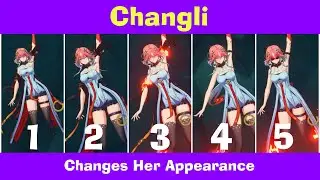 Changli changes her appearance at different Forte Level in Wuthering Wave