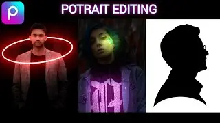 Potrait Editing Photo | Neon Effect - Glowing Butterfly - Silhouette Potrait | PicsArt Tutorial