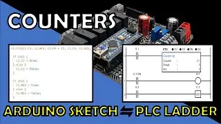 #5 How to Program PLC Counters in Arduino IDE  | Arduino Sketch ⇌ PLC Ladder Programming