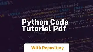 python code tutorial pdf