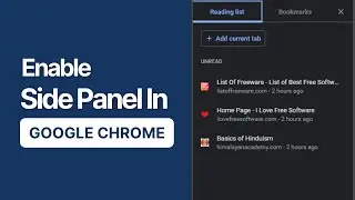 How To Enable/Disable Side Panel in Google Chrome