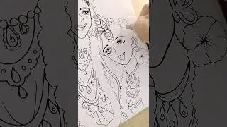 Drawing Radha Krishna in anime style✨ | Janmashtami special❤️ 