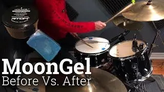 MoonGel Before Vs After - Drum Muffling Damper Pads