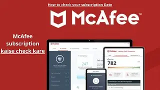 How to check McAfee subscription || McAfee ka subscription kaise check kare || Basics Of Computer007