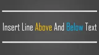 How to Get Line Above and Below Text in Word - How to Overline Text in Word : Akshrika Tutorials