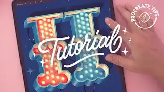 ✏️ How to Add Lights to an Empty 3D Letter in Procreate | 