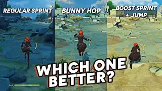 REGULAR SPRINT vs BUNNY HOP vs BOOST SPRINT+JUMP Which One Better? | Genshin Impact