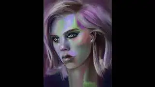 Painting a color portrait without being able to see the colors.