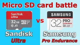 Sandisk Ultra vs Samsung Pro Endurance Micro SD Benchmark & speed test