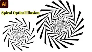 Spiral Optical Illusion in Adobe Illustrator | Step by Step | Abaid Graphic Studio #adobeillustrator