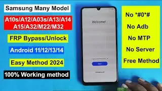 Samsung Galaxy A12/A13/A14/A15/A32/M22/M32 FRP Bypass Android 12/13/14 | Gmail Lock Remove Samsung