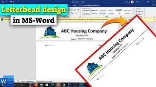 how to make letterhead design in Microsoft Word  // letter pad design in ms word