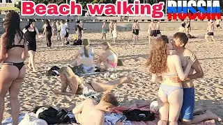 Breathtaking 4K Summer Beach Walk in St. Petersburg: Stunning Russian Women