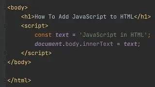 How To Add JavaScript to HTML