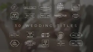 Wedding Titles - After Effects Template