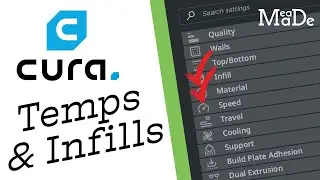 Cura Infill Patterns + Temperature Settings Tutorial - Read Your Temp Tower Correctly