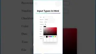 Input Types In Html | HTML Tips | 