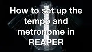 How to set up the tempo and metronome in REAPER