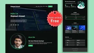 Create responsive portfolio website | HTML , CSS , Java script | Free online Host | Add  Animations