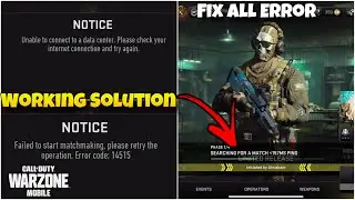 Easiest way to Solve “Unable to Connect to Data Centre” Error in Warzone Mobile