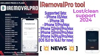 iremoval pro tool IPhone Activation lock bypass iPhone 11/12/13/14/ all  PRO series bypass 2024