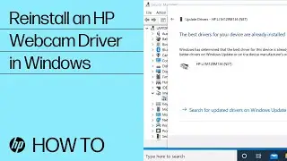 Reinstalling an HP Webcam Driver in Windows | HP Computers | HP Support