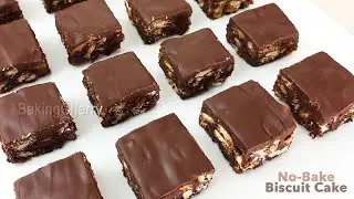 No-Bake Biscuit Cake Bites with Chocolate Fudge: Easy and Delicious Recipe!