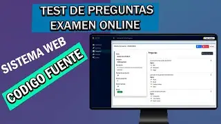 ✅Sistema de Test de Preguntas / examen en PHP 8.2 y MySQL - Completo 2024