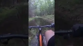 Misjudging the depth of a puddle epic mountain bike fail #shorts #mtb #biking #mountainbiking