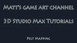 3D Studio Max - Pelt mapping tutorial